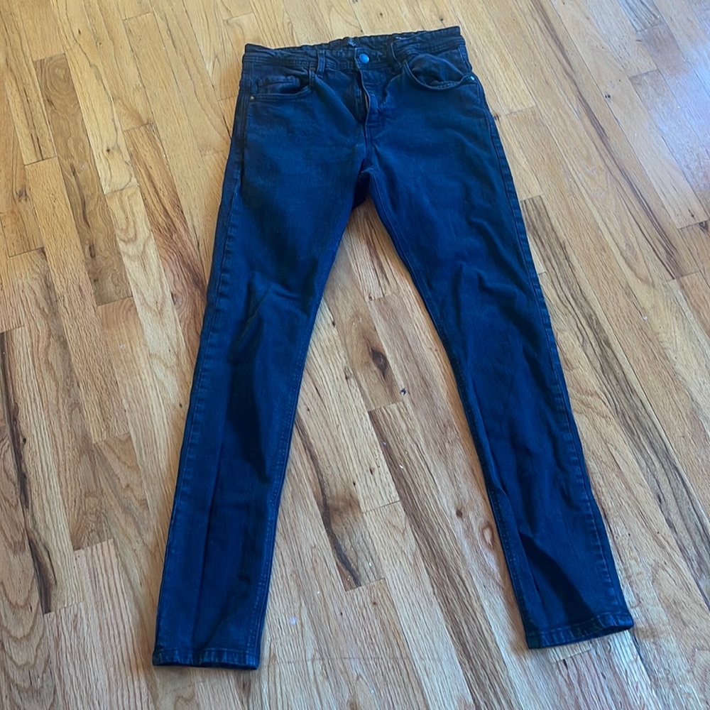 Classic black tapered jeans